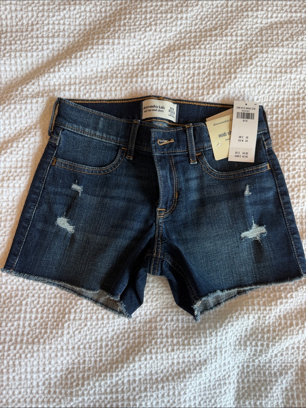 Abercrombie & Fitch Dark Wash Denim Skort Shorts kids 9/10